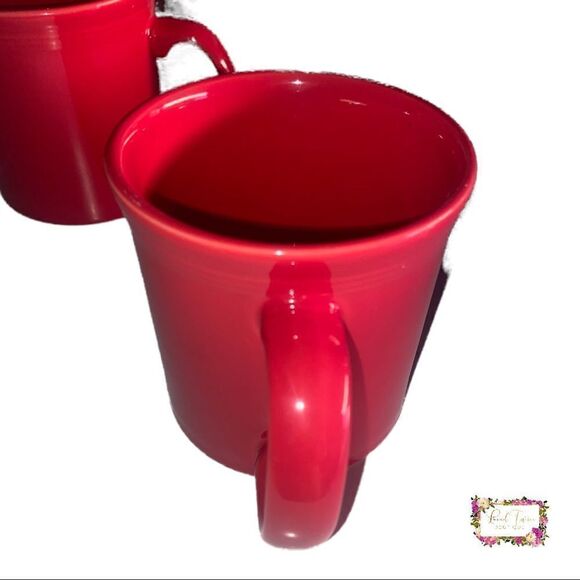 Fiesta Fiestaware Coffee Mug Scarlet Red HLC USA D Handle - Picture 3 of 13